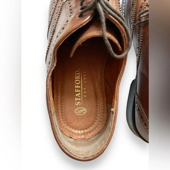 Stafford Logan Oxford Wing-Tip Leather Dress Shoes main image 5
